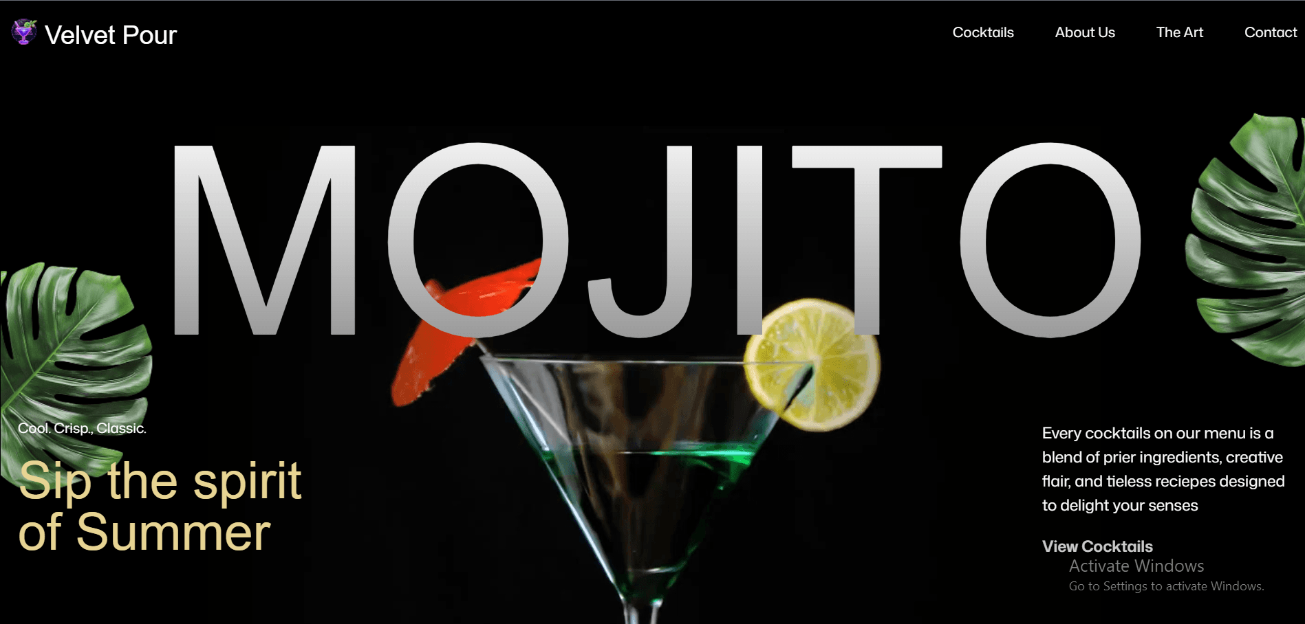 Mojito's Website Clone